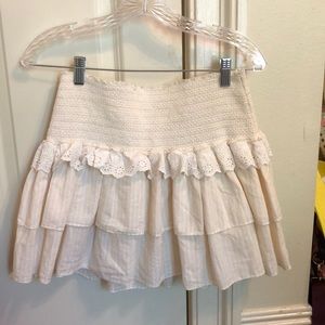 STILL AVAILABLE LoveShackFancy ruffle mini skirt.